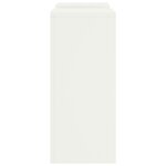vidaXL Supports de Plantes d'Extérieur set de 2 blancs  24x24x55 cm  Acier