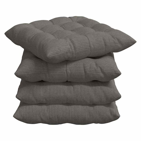 vidaXL Coussins de siège 4 Pièces Gris clair 40 x 40 x 6 cm