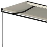 vidaXL Auvent rétractable automatique 350x250 cm Crème