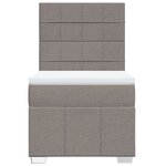 vidaXL Sommier à lattes de lit avec matelas Taupe 90x190 cm Tissu