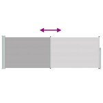 vidaXL Auvent latéral rétractable de patio 100x300 cm Gris