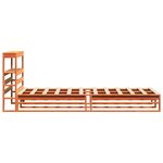 vidaXL Cadre de lit sans matelas cire marron 75x190 cm bois pin massif