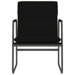 vidaXL Chaise longue Noir 55x64x80 cm Similicuir