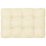 Vidaxl coussins de canapé palette 7 pièces crème