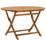 vidaXL Table pliable de jardin 120 cm Bois d'acacia massif