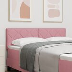 vidaXL Tête de Lit LED Rose Ensemble de 2 Rose Tissu  Bois 160 cm