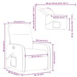 vidaXL Fauteuil de massage inclinable Gris foncé Tissu