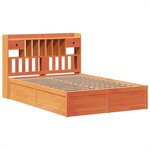 vidaXL Cadre de lit sans matelas cire marron 160x200cm bois pin massif