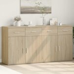 vidaXL Buffets 2 Pièces chêne sonoma 79x38x80 cm bois d'ingénierie