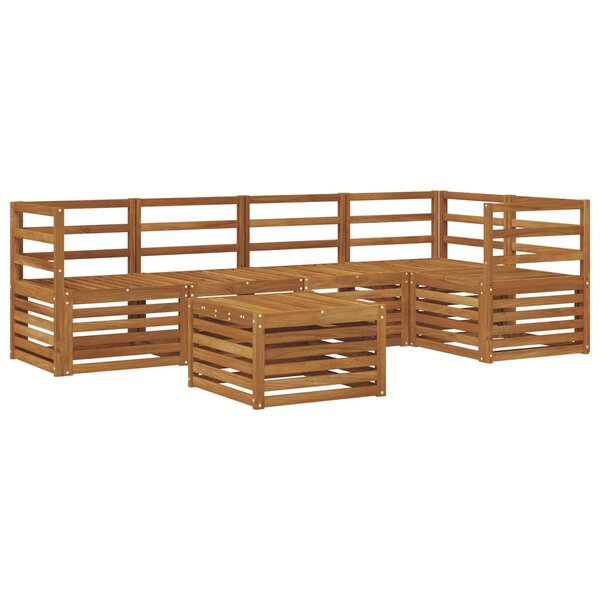 vidaXL Ensemble de canapés d'extérieur 6 pc Naturel Polyester