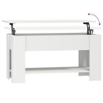 vidaXL Table basse blanc 101x49x52 cm bois d'ingénierie
