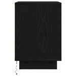 VidaXL Tables de chevet avec lumières LED 2 Pièces noir 38x34x50 cm