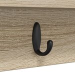 vidaXL Porte-manteau mural Chêne sonoma 100 x 10.5 x 18 cm