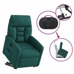 vidaXL Fauteuil inclinable vert foncé tissu