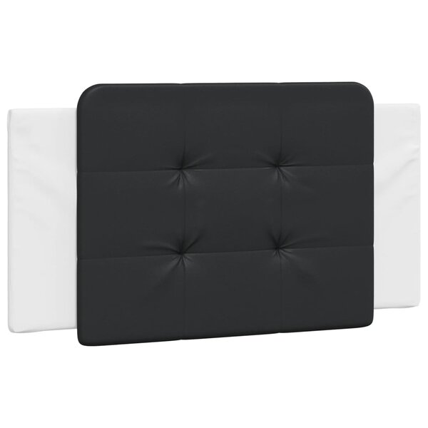 vidaXL Coussin de tête de lit Zadar noir et blanc 100 cm similicuir