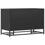 vidaXL Banc à chaussures noir 80x40x53 5 cm bois d'ingénierie et métal