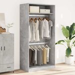 vidaXL Garde-robe Gris béton 100x50x200 cm Aggloméré