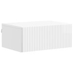 vidaXL Cabinet de chevet mural Blanc brillant 49 x 34 5 x 20 cm