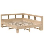 vidaXL Lit bibliothèque sans matelas 140x200 cm bois massif de pin
