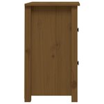 vidaXL Table de chevet Marron miel 40x35x61 5 cm Bois de pin solide