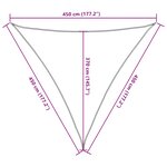 vidaXL Voile d'ombrage 160 g/m² Taupe 4 5x4 5x4 5 m PEHD