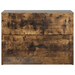 vidaXL Cabinet de chevet avec tiroir Chêne fumé 62 x 34 5 x 44 5 cm