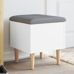 vidaXL Banc de rangement blanc 42x42x46 cm bois d'ingénierie