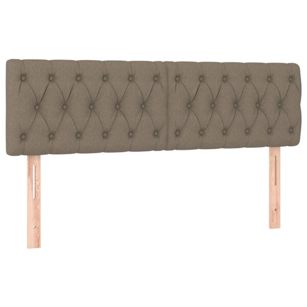 vidaXL Têtes de lit 2 Pièces Taupe 80x7x78/88 cm Tissu