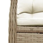 vidaXL Ensemble à manger de jardin et coussins 9 Pièces beige Poly rotin