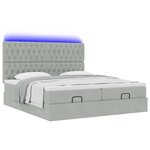 vidaXL Cadre de lit ottoman avec matelas gris clair 200x200 cm velours