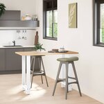 vidaXL Pieds de table de bar Blanc 2 pièces 40 x (90-91) cm Acier