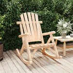 vidaXL Chaise à bascule de jardin 69x96x101 cm bois massif d'épicéa