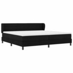 vidaXL Cadre de Lit avec Matelas Noir 200x200 cm Tissu