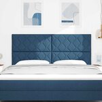 vidaXL Tête de lit avec des lumières à LED Gris clair 180 cm tissu