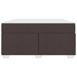 vidaXL Cadre de lit avec matelas Marron foncé 160 x 200 cm tissu