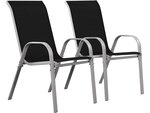 Fauteuil jardin Textilène "Cordoba" - Phoenix - Noir - Lot de 2