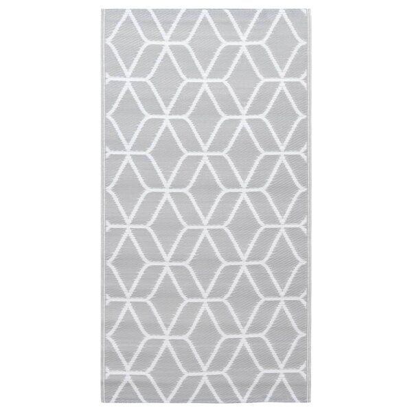 vidaXL Tapis d'extérieur ARAKIL Gris 80x150 cm PP