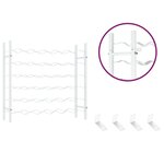 vidaXL Casier à bouteilles pour 36 bouteilles Blanc Métal