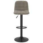 vidaXL Tabourets de bar lot de 2 gris clair velours