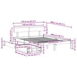 vidaXL Cadre de lit sans matelas 150x200 cm bois de pin massif