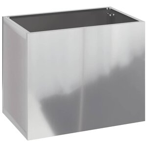 vidaXL Cache-pot de jardin Argent 50 x 32 x 40 cm Acier galvanisé