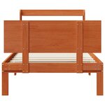 vidaXL Cadre de lit avec stockage 2 Pièces Cire marron Bois de Pin Massif