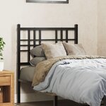 vidaXL Tête de lit métal noir 75 cm