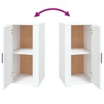 vidaXL Buffet Blanc 40x33x70 cm Bois d'ingénierie