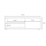 Meuble TV Viva 110 cm - chêne artisan