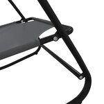 vidaXL Chaise longue à bascule gris acier et textilène