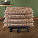 vidaXL Chariots à plantes avec roues 5 Pièces Diamètre 30 cm Noir 170 kg
