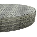 vidaXL Ensemble de bar de jardin 5 Pièces et coussins Résine tressée Gris
