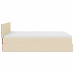 vidaXL Lit ottoman avec matelas crème 140x190 cm tissu
