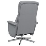 vidaXL Fauteuil inclinable avec repose-pieds gris clair tissu